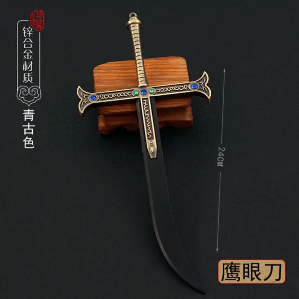 Expositor Mini Katana 24 cm — Accesorio Yoru de Mihawk Cosplay 8