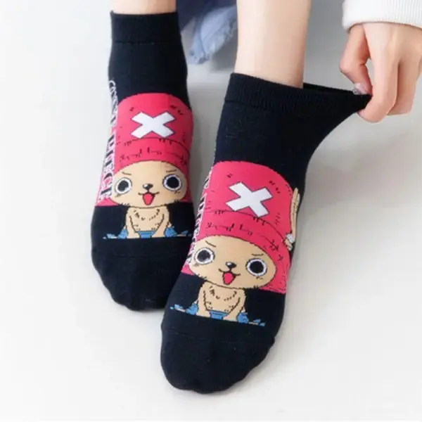 One Piece Socks 5-Pair Set – Luffy & Chopper Socks 3