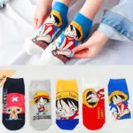 One Piece Socks 5-Pair Set – Luffy & Chopper