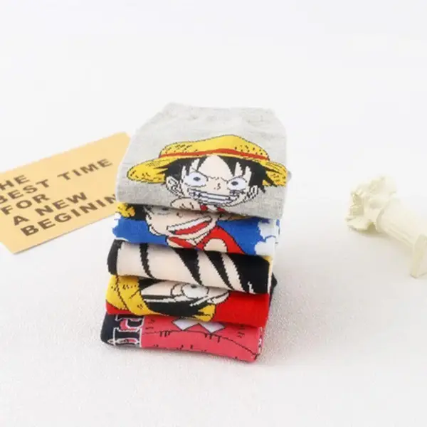 One Piece Socks 5-Pair Set – Luffy & Chopper Socks 4