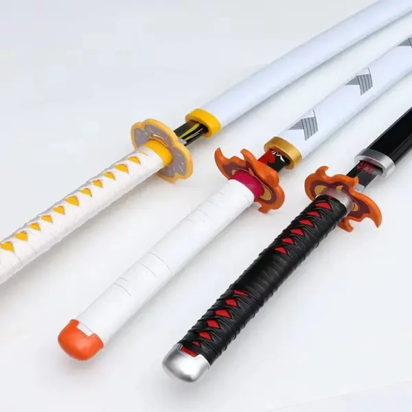Demon Slayer Nichirin Sword Cosplay Prop – Tanjiro Black Wood Katana Cosplay 7