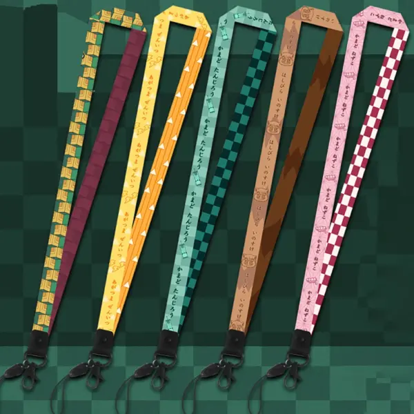 Demon Slayer Keychain Lanyard – Kimetsu no Yaiba ID Badge Holder Demon Slayer 2