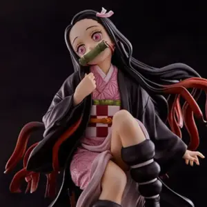 Nezuko Figure – Demon Slayer Kamado Nezuko Sitting PVC Collectible 15cm Demon Slayer