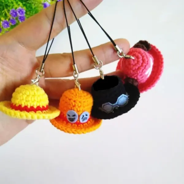 One Piece Merch – Strohhut Luffy Häkel-Anhänger Schlüsselanhänger Luffy 7