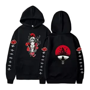 Naruto Hoodie – Akatsuki Red Cloud Pullover Hoodies