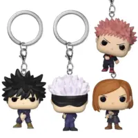 Jujutsu Kaisen Merch-Schlüsselanhänger – Gojo, Yuji, Nobara & Megumi Figuren