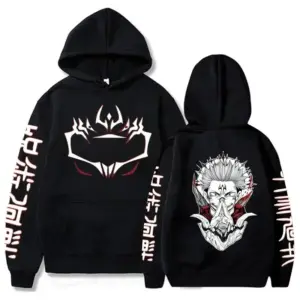 Jujutsu Kaisen Merch – Sukuna Print Hoodie Hoodies
